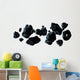 Various Dark Rocks Asteroid Wall Decal Sticker Set