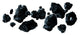 Various Dark Rocks Asteroid Wall Decal Sticker Set
