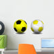 yellow black soccer balls Wall Decal