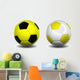 yellow black soccer balls Wall Decal