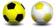 yellow black soccer balls Wall Decal