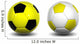 yellow black soccer balls Wall Decal