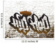 Hip-hop graffiti text on the wall Wall Mural