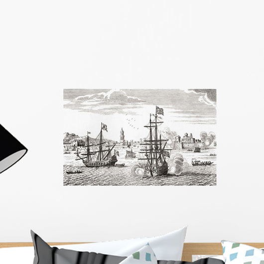 Sea Battle, Centurion vs Manilla Galleon Wall Mural
