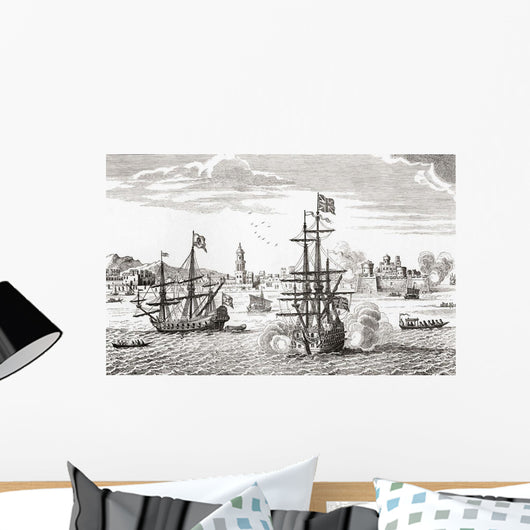 Sea Battle, Centurion vs Manilla Galleon Wall Mural