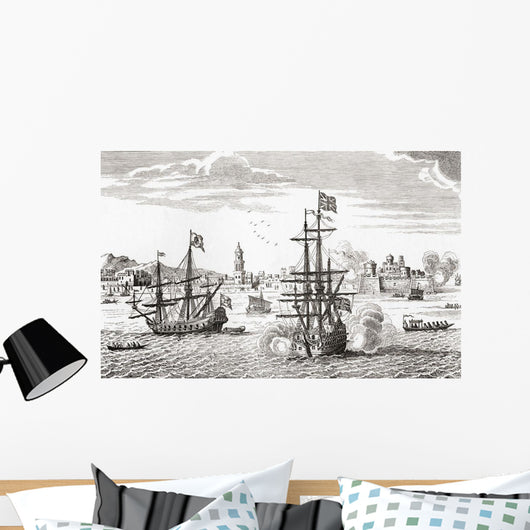 Sea Battle, Centurion vs Manilla Galleon Wall Mural