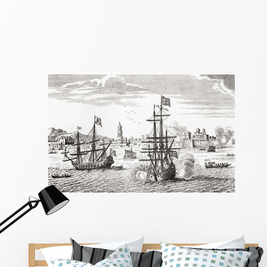 Sea Battle, Centurion vs Manilla Galleon Wall Mural