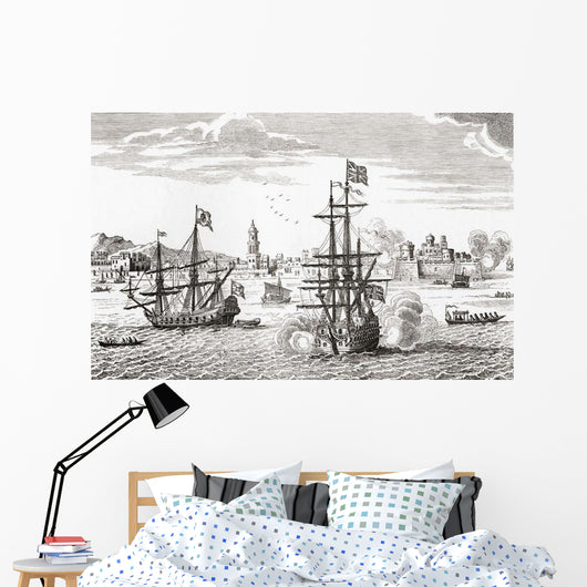 Sea Battle, Centurion vs Manilla Galleon Wall Mural