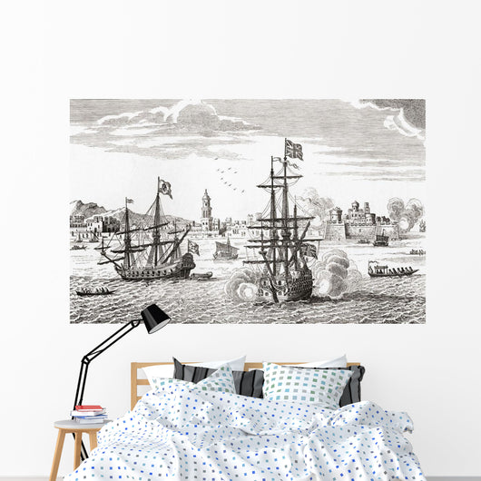 Sea Battle, Centurion vs Manilla Galleon Wall Mural