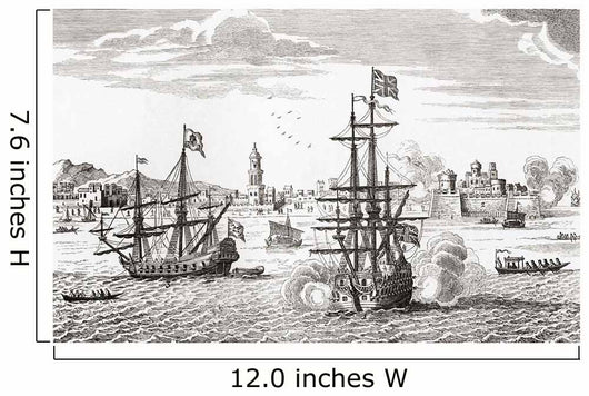 Sea Battle, Centurion vs Manilla Galleon Wall Mural
