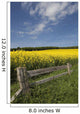 A Wooden Fence Along A Field Of Canola Wall Mural