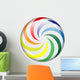 Colorful peppermint candy button Wall Mural