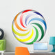 Colorful peppermint candy button Wall Mural
