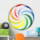 Colorful peppermint candy button Wall Mural