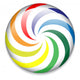 Colorful peppermint candy button Wall Mural