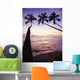 Palm Trees At Dusk Wall Mural
