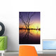 Silhouetted Trees In Lake Bennet At Sunset Wall Mural