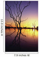 Silhouetted Trees In Lake Bennet At Sunset Wall Mural