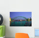Sydney Harbour Bridge At Dusk With Opera House Behind Wall Mural
