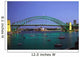 Sydney Harbour Bridge At Dusk With Opera House Behind Wall Mural
