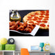 pepperoni pizza and chicken wings combo Wall Mural