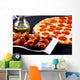 pepperoni pizza and chicken wings combo Wall Mural