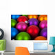 Multi-colored christmas ornament/baubles as a background Wall Mural