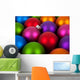 Multi-colored christmas ornament/baubles as a background Wall Mural