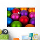 Multi-colored christmas ornament/baubles as a background Wall Mural