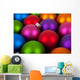 Multi-colored christmas ornament/baubles as a background Wall Mural
