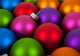Multi-colored christmas ornament/baubles as a background Wall Mural