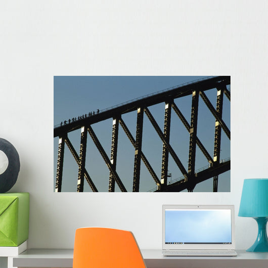 People Walking Up The Sydney Harbor Bridge Wall Mural