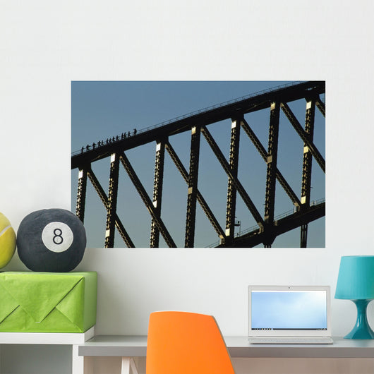 People Walking Up The Sydney Harbor Bridge Wall Mural