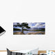 Tree And Fallen Tree Beside Lake Beauvert Wall Mural