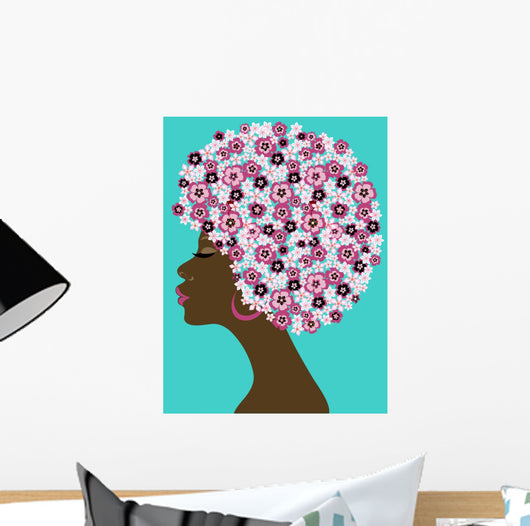 Afro-American Beauty Woman Wall Mural