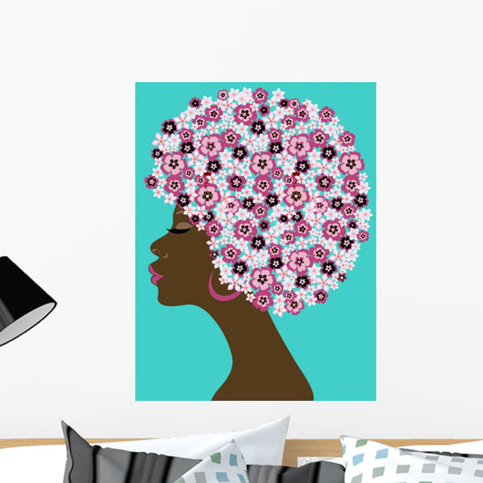 Afro-American Beauty Woman Wall Mural