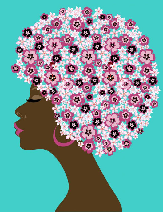 Afro-American Beauty Woman Wall Mural