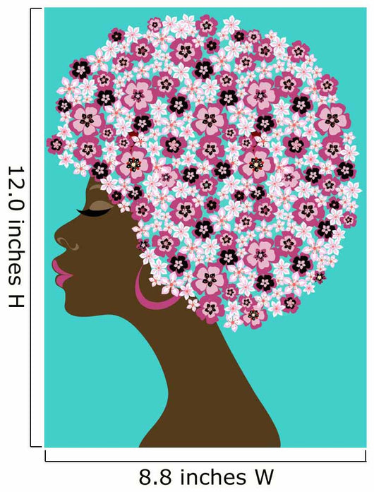 Afro-American Beauty Woman Wall Mural