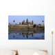 Towers Of Angkor Wat And Lake Wall Mural