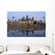 Towers Of Angkor Wat And Lake Wall Mural