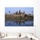 Towers Of Angkor Wat And Lake Wall Mural