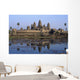 Towers Of Angkor Wat And Lake Wall Mural