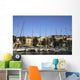 Sailboats Lined Up In Hvar Harbour Wall Mural