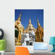 Gilded Buildings Of Shwe Dagon Pagoda, Rangoon, Myanmar Wall Mural