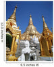 Gilded Buildings Of Shwe Dagon Pagoda, Rangoon, Myanmar Wall Mural