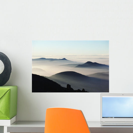 Mist And Mountains Wall Mural