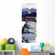 Boats Moored At Lake Minnewanka Wall Mural