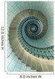 Looking Up The Spiral Staircase Of The Lighthouse Wall Mural