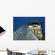 Detail Of The Glass Pyramid Outside The Louvre Museum At Dusk Wall Mural