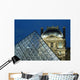 Detail Of The Glass Pyramid Outside The Louvre Museum At Dusk Wall Mural